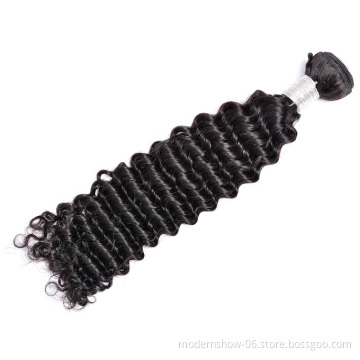 High Quality Modern Show Brazilian Hair Weave Extension Deep Curly Wave Bundles For Black Women